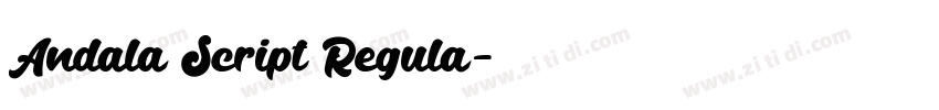 Andala Script Regula字体转换